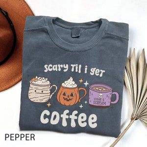 Comfort Colors® Retro Halloween Coffee Shirt, retro spooky T-shirt, Spooky  Tee, iprintasty halloween, coffee Hallowen shirt