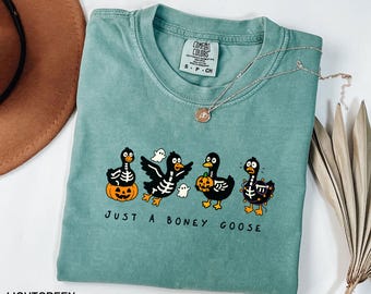 Halloween Goose shirt, just a Spooky Goose t-shirt, Funny Halloween shirt, Spooky Season shirt,  Spooky Goosey Shirt, Funny Goose Shirt