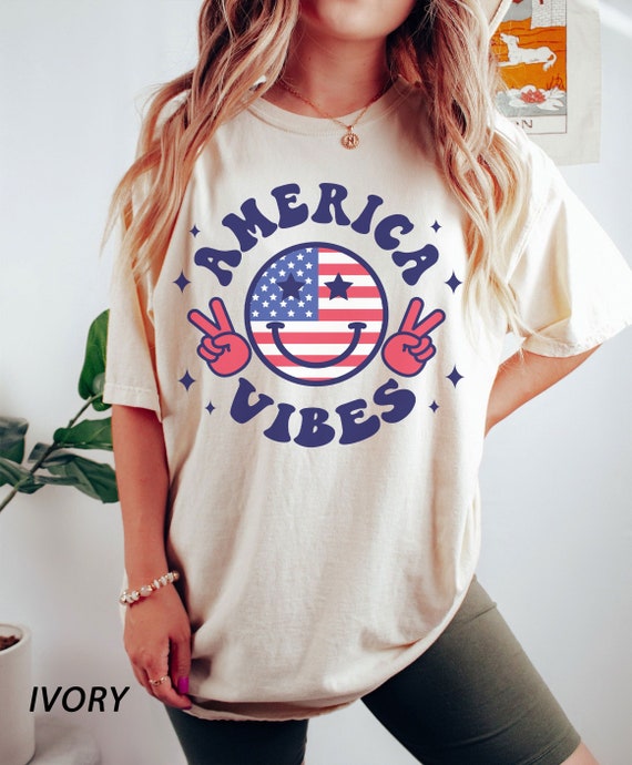 American California Flag Cream Shirt American California Flag Cream Shirt