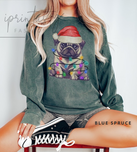 Pug christmas jumper womens best sale