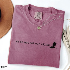 Comfort Colors® We Do Not Eat Our Allies t-shirt, Fourth Wing Shirt, Basgiath War College, Violet Sorrengail, Fourth Wing Merch image 4