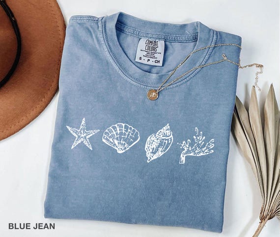 Cute Seashell Shirt, Ocean Lover Gift, Seashell T-Shirt, Aesthetic Shirt, Beach T-Shirt, Sunshine Shirt, Summer Woman Shirt, Summer Trip tee