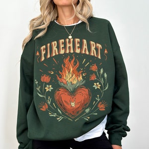 Vintage Fire-heart Sweatshirt, To Whatever End Sweatshirt, SJM quotes, Throne of Glass Sweatshirt, SJM tee, You do not yield Sweatshirt,