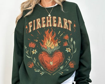Sudadera vintage Fire-heart, sudadera To Whatever End, citas de SJM, sudadera Throne of Glass, camiseta de SJM, sudadera You do not give,