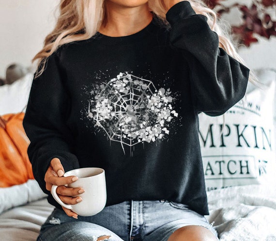 Halloween Spider Web Sweatshirt Graphic Spider Web - Etsy Canada