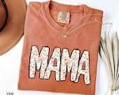 Comfort Colors® Vintage Floral Mama T-shirt, Mama T-shirt