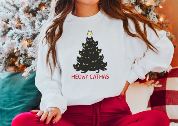 Merry Catmas Christmas Cat Tree Funny Meowy Catmas Shirt Merry Catmas Christmas Cat Tree Funny Meowy Catmas Shirt
