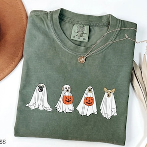 Сute Ghost Dog t-shirt,  Halloween t-shirt, Ghost T-shirt, Dog Lovers T-Shirt, iprintasty Halloween, Halloween Dog T-shirt, Spooky Season
