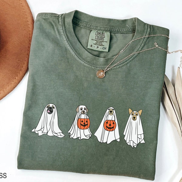 Сute Ghost Dog t-shirt,  Halloween t-shirt, Ghost T-shirt, Dog Lovers T-Shirt, iprintasty Halloween, Halloween Dog T-shirt, Spooky Season