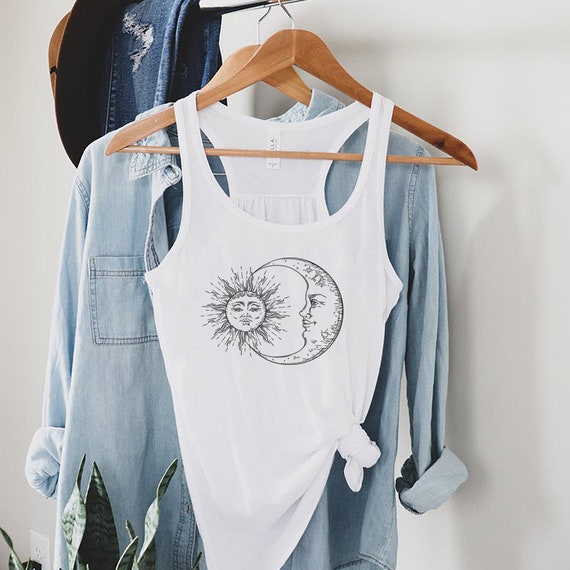 Grey Sun and Moon Tank Top Grey Sun and Moon Tank Top