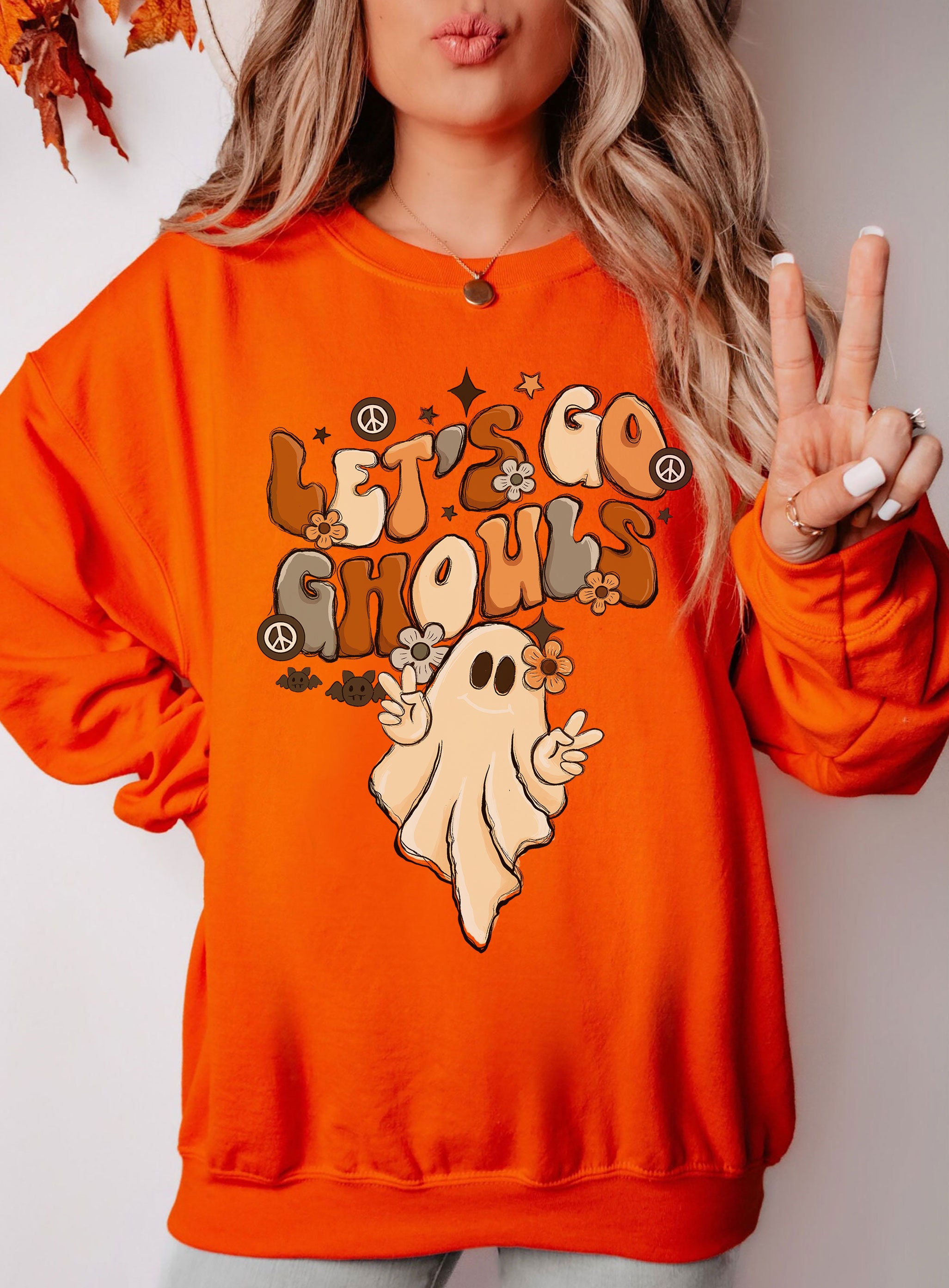 Vintage Lets Go Ghouls Sweater Vintage Halloween Sweatshirt - Etsy