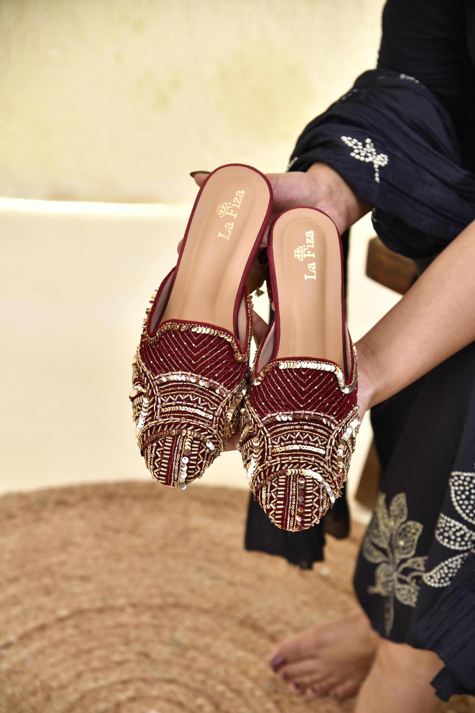 GG VELVET HIGH HEEL SANDALS WITH BEAUTIFUL LOGO DETAILS WINE RED