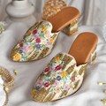 Ivory White Bridal Sandals | Handmade Embroidery | Handmade Shoes | Women's Party Wear Shoes | Wedding Shoes with Block Heel | Ethnic Heels product logo