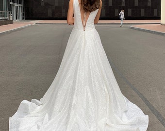 sparkly black wedding dress