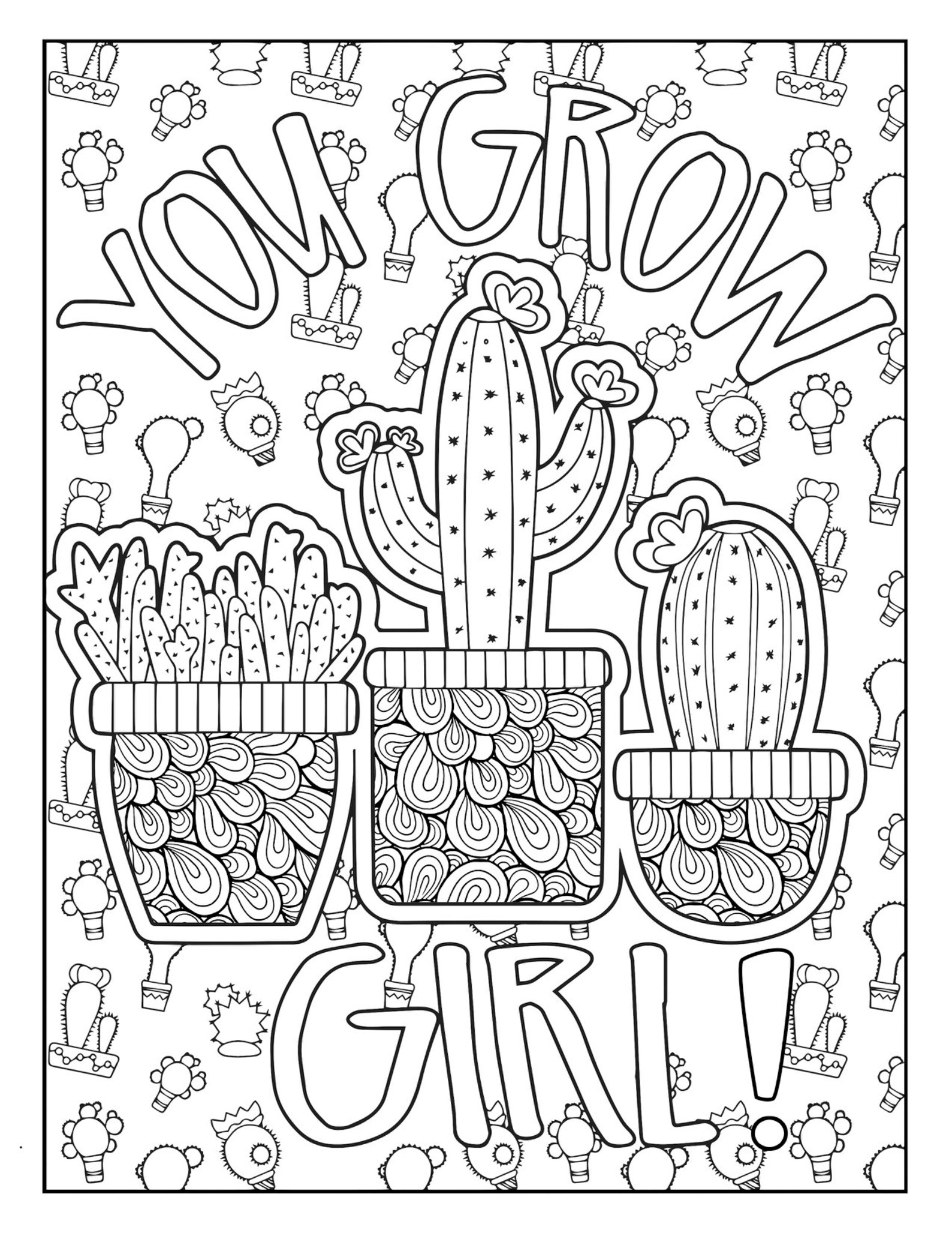 20 Succulent Coloring Pages | Etsy