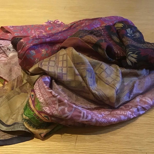 Pure Silk Sari  Bundles #019