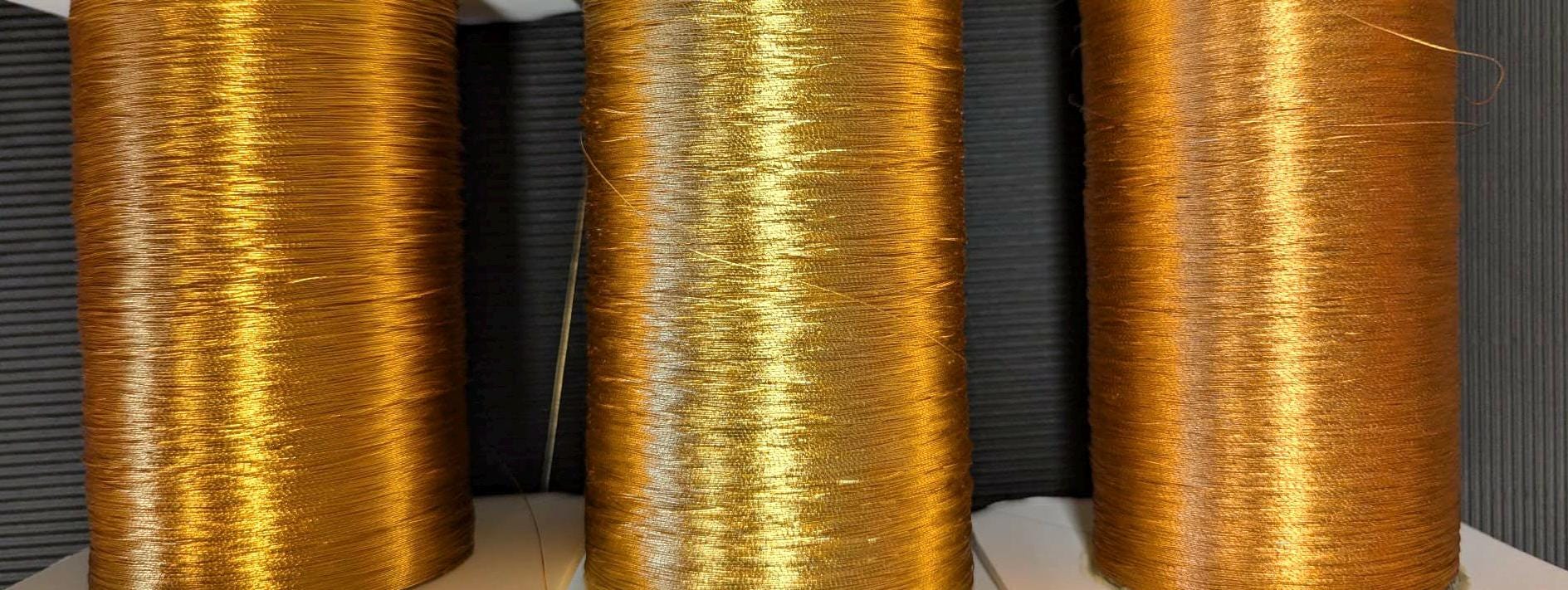 Goldwork Embroidery Thread Vintage Japanese. TRIPLE PACK, Three Shades ...