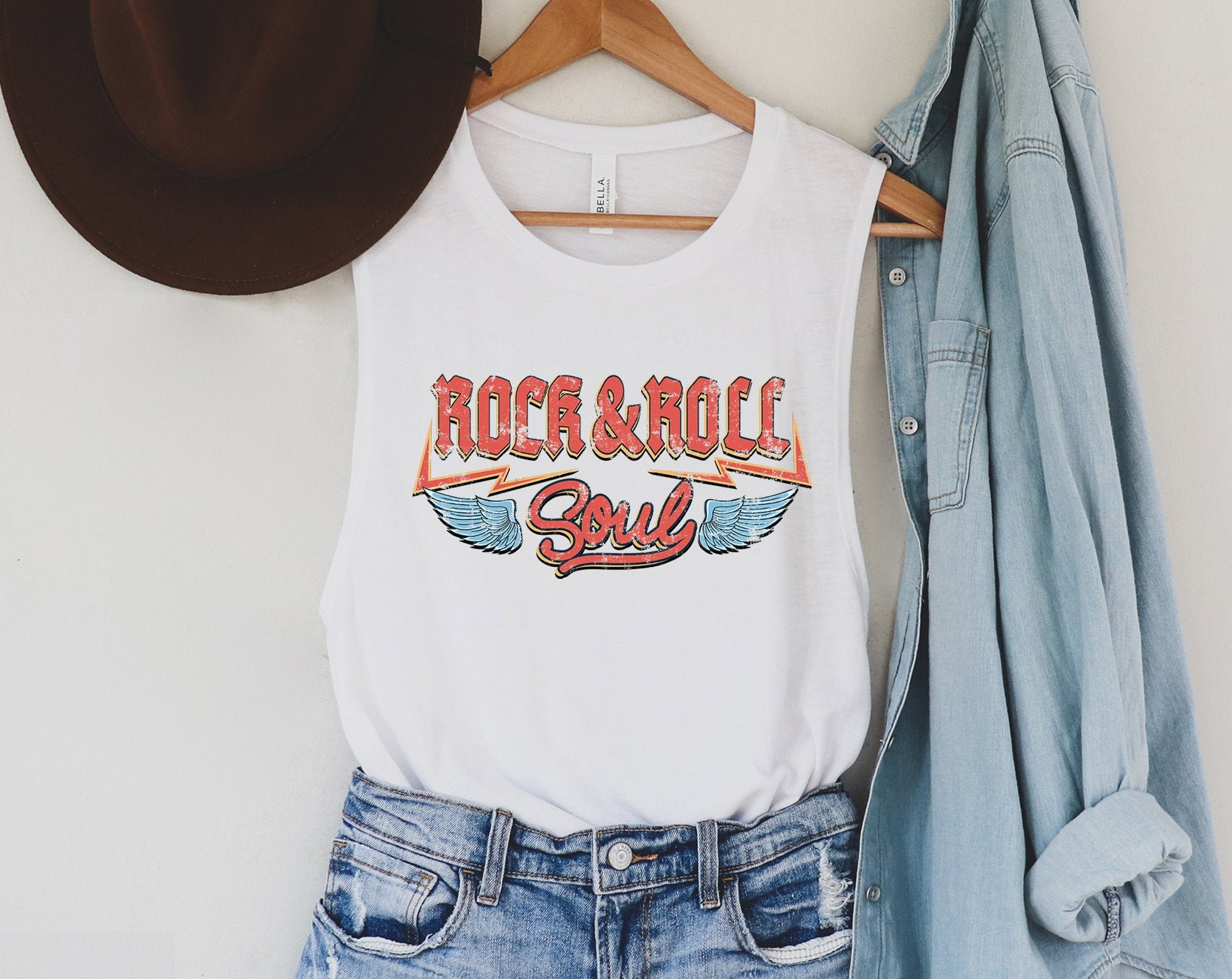 Discover Rock and Roll Soul Muscle Tank, Rock and Roll Tank Tops