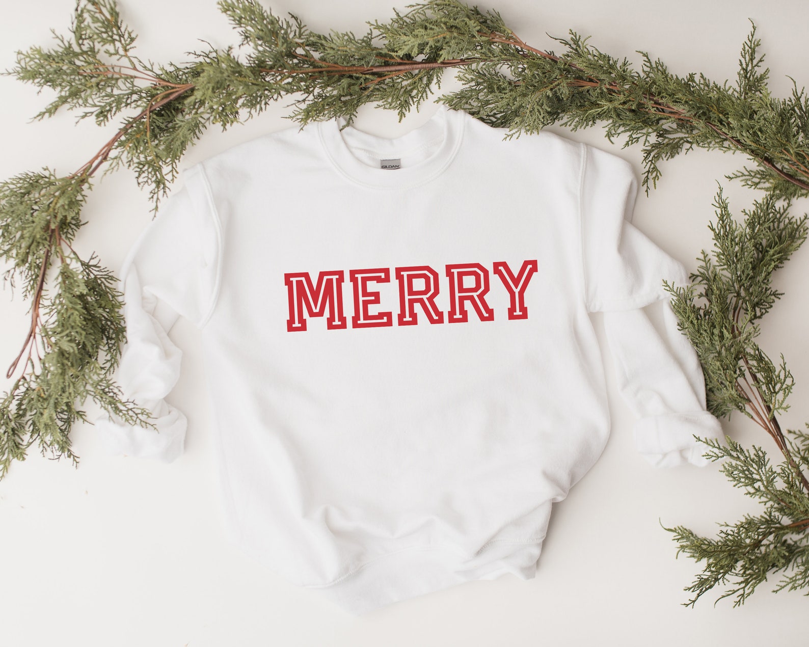 Merry Sweatshirt Christmas Sweatshirt for Women Merry Etsy