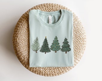 Camisas de Navidad para Mujeres, Camisa del Árbol de Navidad, Camiseta de Navidad, Camiseta de Navidad, Camisa de Navidad, Camisa de Feliz Navidad, Crewneck de Navidad