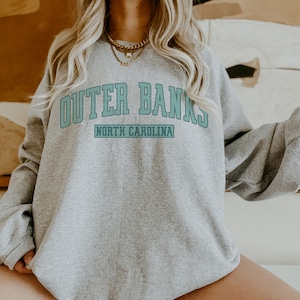 Outer Banks Sweatshirt | Outer Banks Shirt | Beach Shirt | Size up for Oversized Sweatshirt | Unisex Sport Grey Crewneck