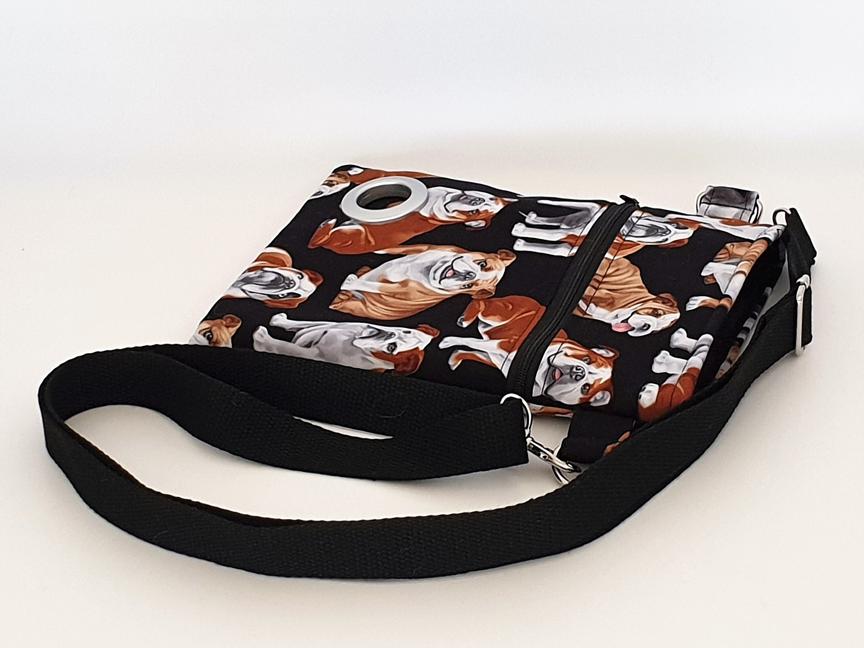 Bulldog Dog Walking Bag Cross Body Bag Shoulder Bag Dog Bag Dog Poo Bag