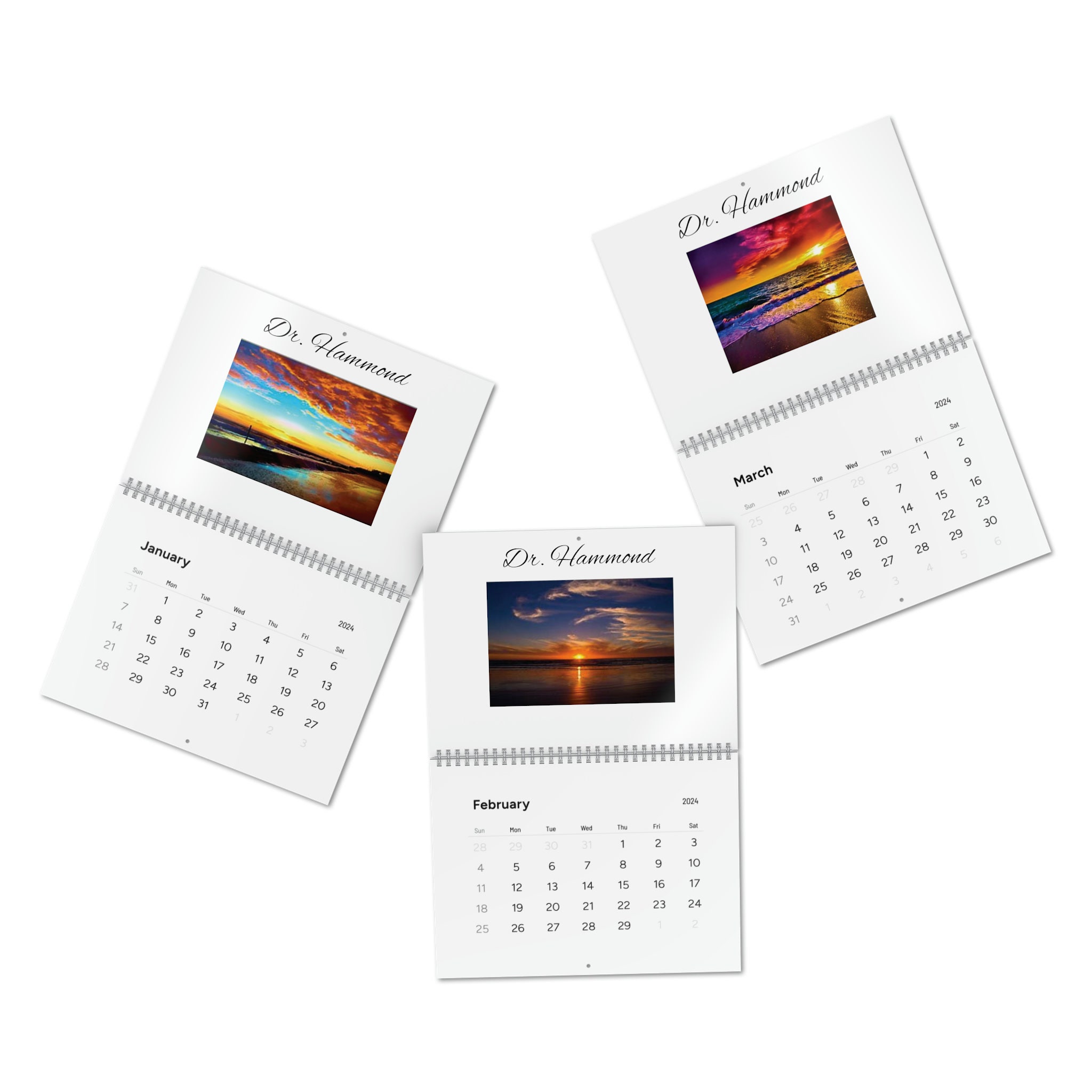 Personalized 2024 Calendar 2024 Wall Calendar Standard Wall Calendar
