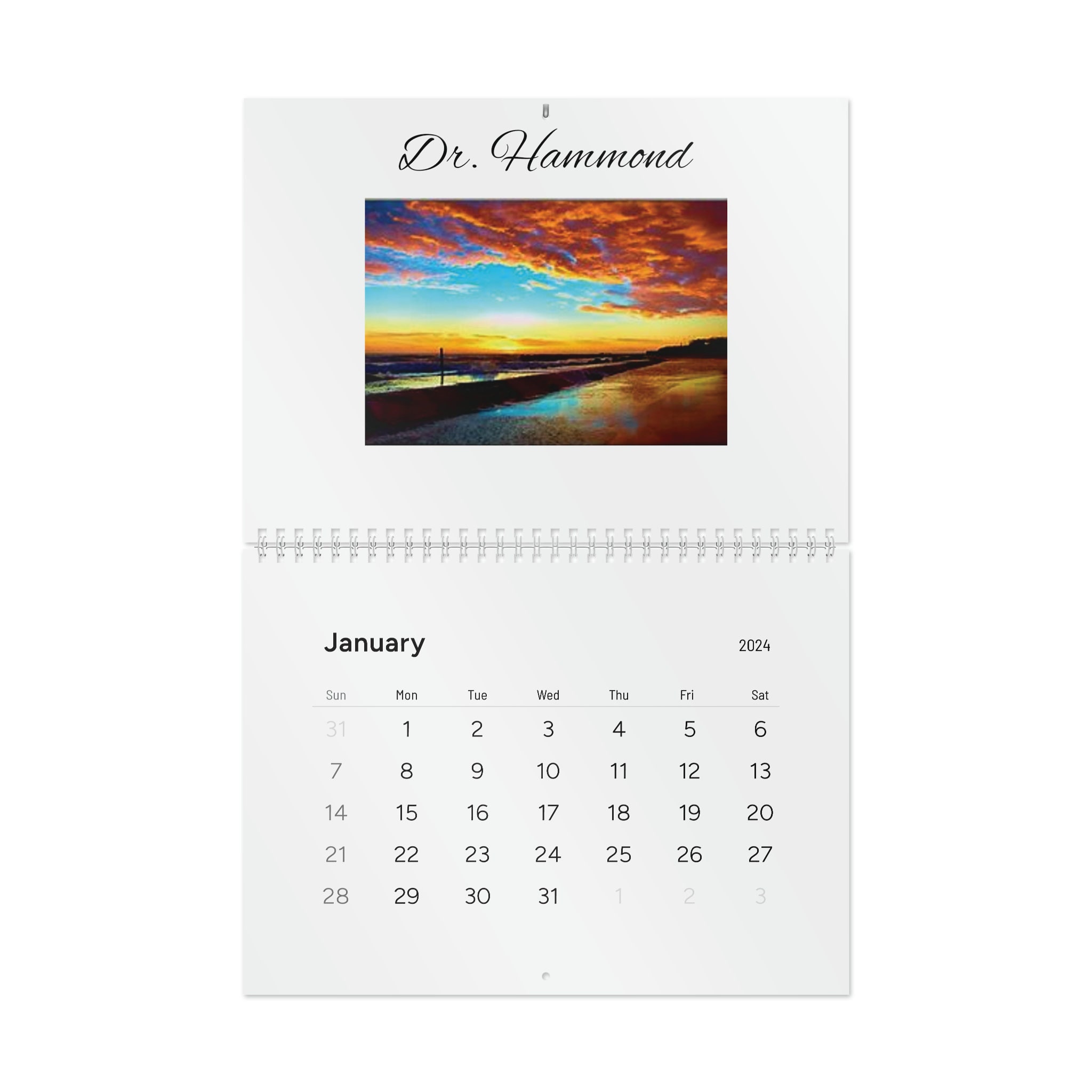 Personalized 2024 Calendar 2024 Wall Calendar Standard Wall Calendar