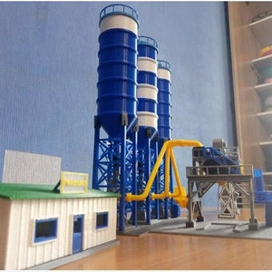 HO Scale 3D Printed Model Railroad Concrete Factory