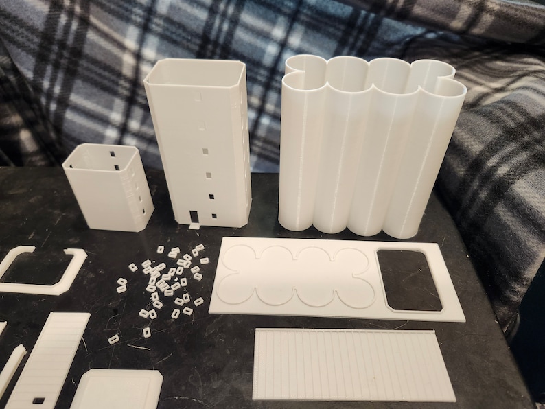 3D Printed HO Scale 8 Silo Concrete Grain Elevator With Single Track ...