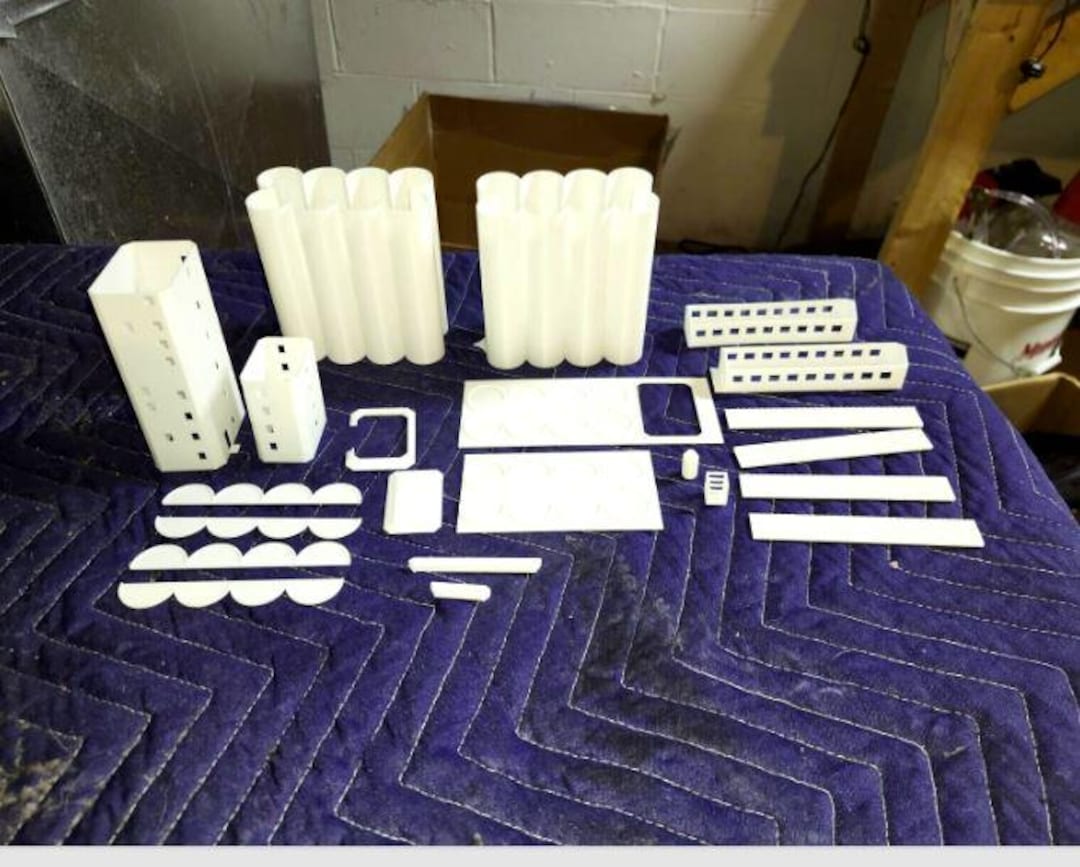 3D Printed HO Scale 16 Silo Concrete Grain Elevator W/single Track or ...