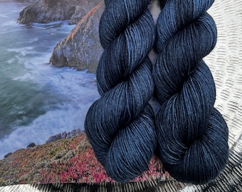 Teñido "Lágrimas de mar", sueño de lana y seda, edición limitada