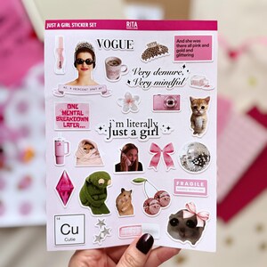 Niedliche Girly Sticker Blatt Ästhetische Aufkleber Kokette Junk Journaling Journal Stickers Planer Hamster Sticker Pack DDP Bild 7