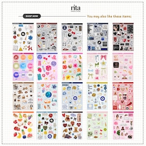 Clean Girl Aesthetic Stickers Sheet Journal Stickers Planner Coquette ...