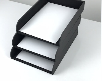 Printed Paper Desk Accessories Set - Black Dottie - Sale