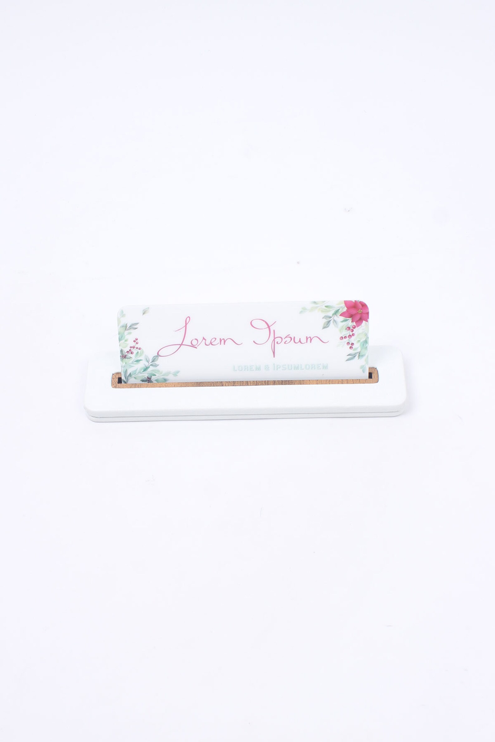 Leather Desk Name Plate White / Office Gift / Minimalist - Etsy