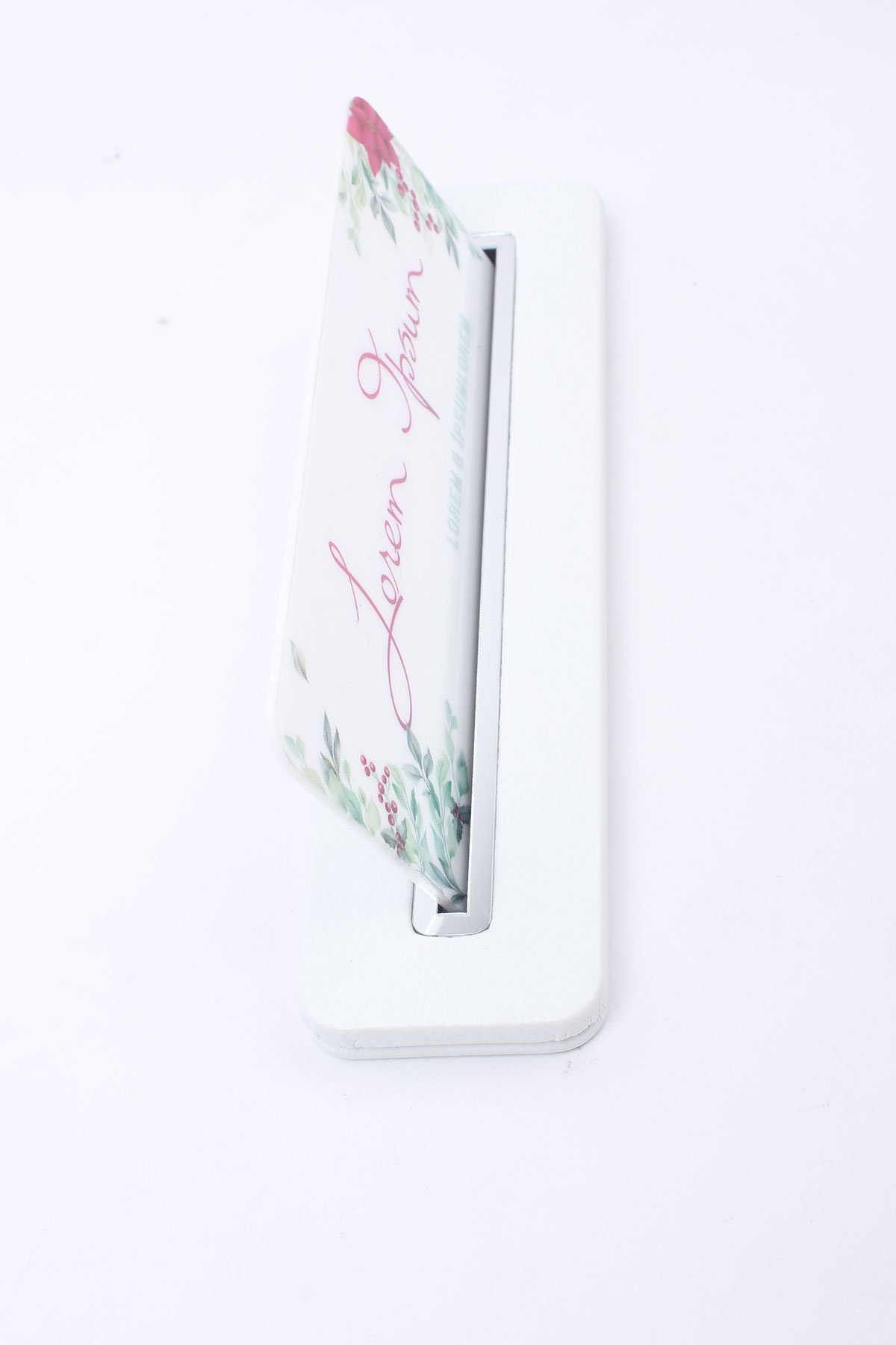 Leather Desk Name Plate White / Office Gift / Minimalist - Etsy