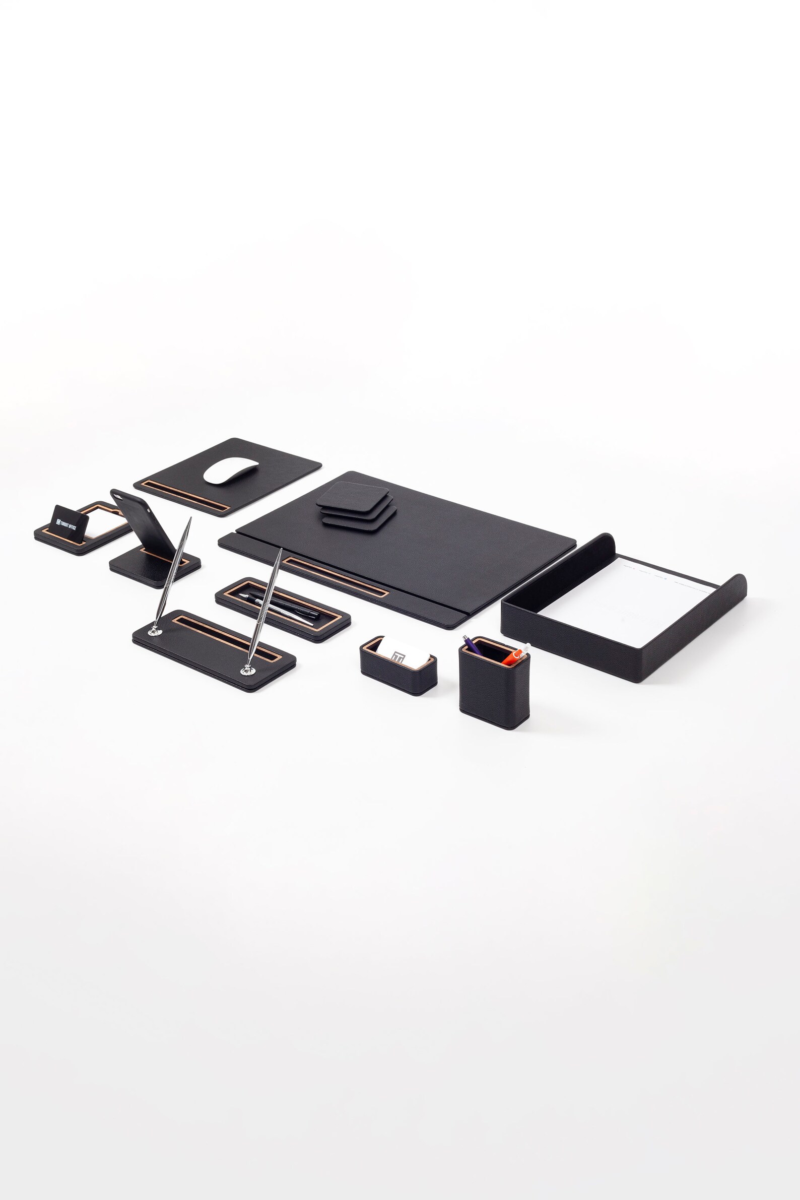 Pera Leather Desk Set / Desk Accessories / Leather Office Desk ...
