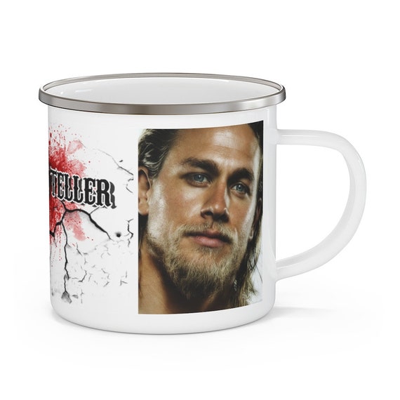 Jax Teller Camping Mug,charlie Hunnam Enamel Mug,soa,sons of Anarchy,enamel  Camping Mug 12 Oz 0,35 L,gift for Her,gift for Him 