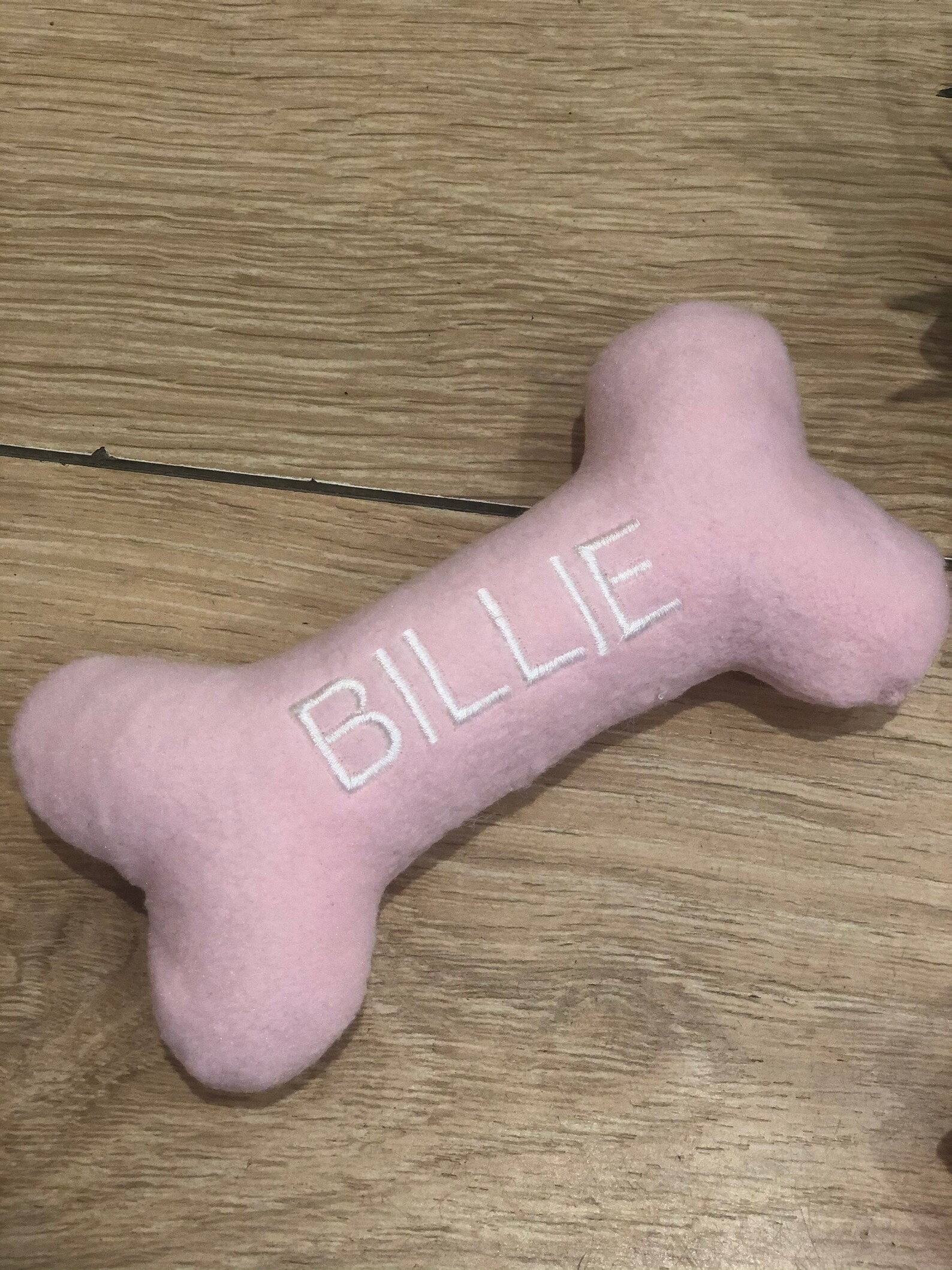 Personalised Puppy Squeaky Bone Embroidered Quality Dog Etsy