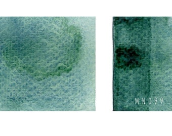 MN099 - pinturas de acuarela hechas a mano MNcolors - granulación de color especial - verde oscuro
