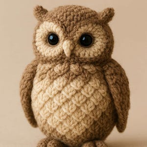 Owl Amigurumi RealisticCrochet Pattern | Detailed Owl Plush PDF Tutorial | DIY Crochet Animal Pattern Owl Pattern