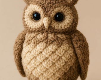 Owl Amigurumi RealisticCrochet Pattern | Detailed Owl Plush PDF Tutorial | DIY Crochet Animal Pattern Owl Pattern