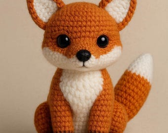 Amigurumi Fox Crochet Pattern PDF | Fox Amigurumi Crochet Pattern PDF – Realistic Sitting Toy, DIY Plush Animal, Instant Download