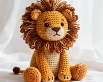 Lion Amigurumi Crochet Pattern – Cute Safari Lion Plush PDF – Easy Animal Toy Tutorial – Kawaii Jungle Crochet Pattern
