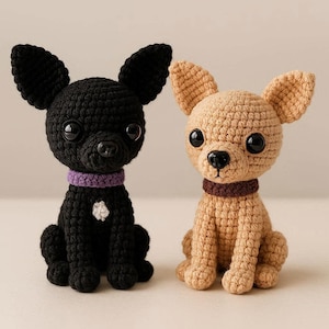 Chihuahua Crochet Pattern PDF – Realistic Amigurumi Dog Tutorial With Photos step by step – Chihuahua Crochet Pattern image 1