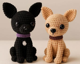 Chihuahua Crochet Pattern PDF – Realistic Amigurumi Dog Tutorial With Photos step by step – Chihuahua Crochet Pattern