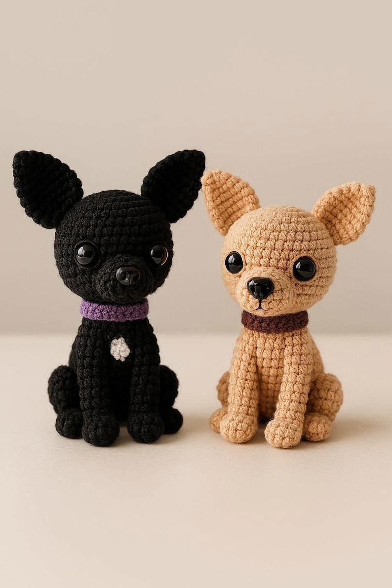 Chihuahua Crochet Pattern PDF – Realistic Amigurumi Dog Tutorial With Photos step by step – Chihuahua Crochet Pattern image 1