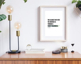 Impresión de John Muir, Impresión de citas, Impresión de póster, Citas de arte en pared, Impresión tipográfica, Descarga digital, Impresiones digitales, Arte de pared, Citas imprimibles