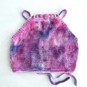 Tie Dye Hand Knit Halter Top
